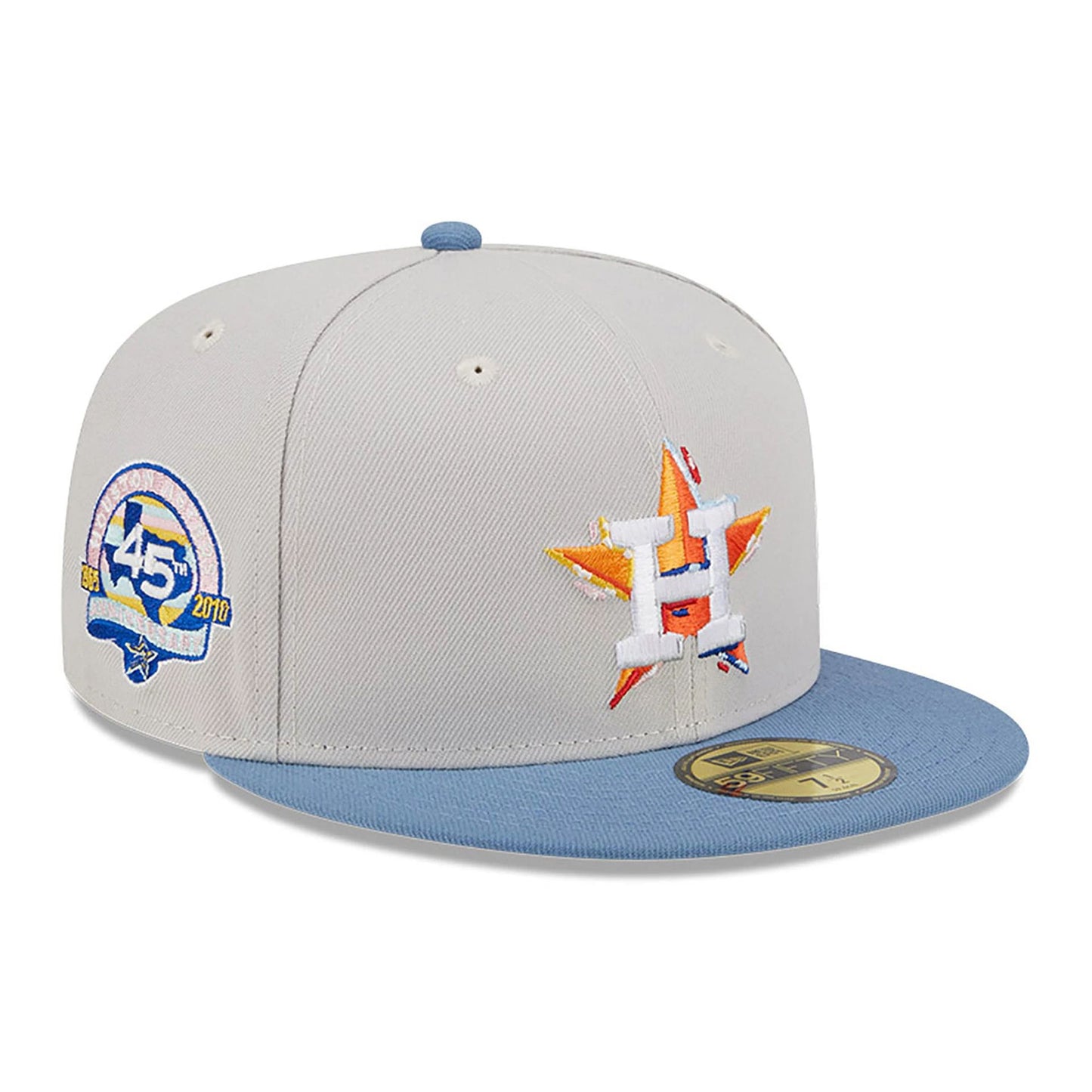 This is a Houston Astros Colour Brush Light Beige 59FIFTY Fitted Cap 1