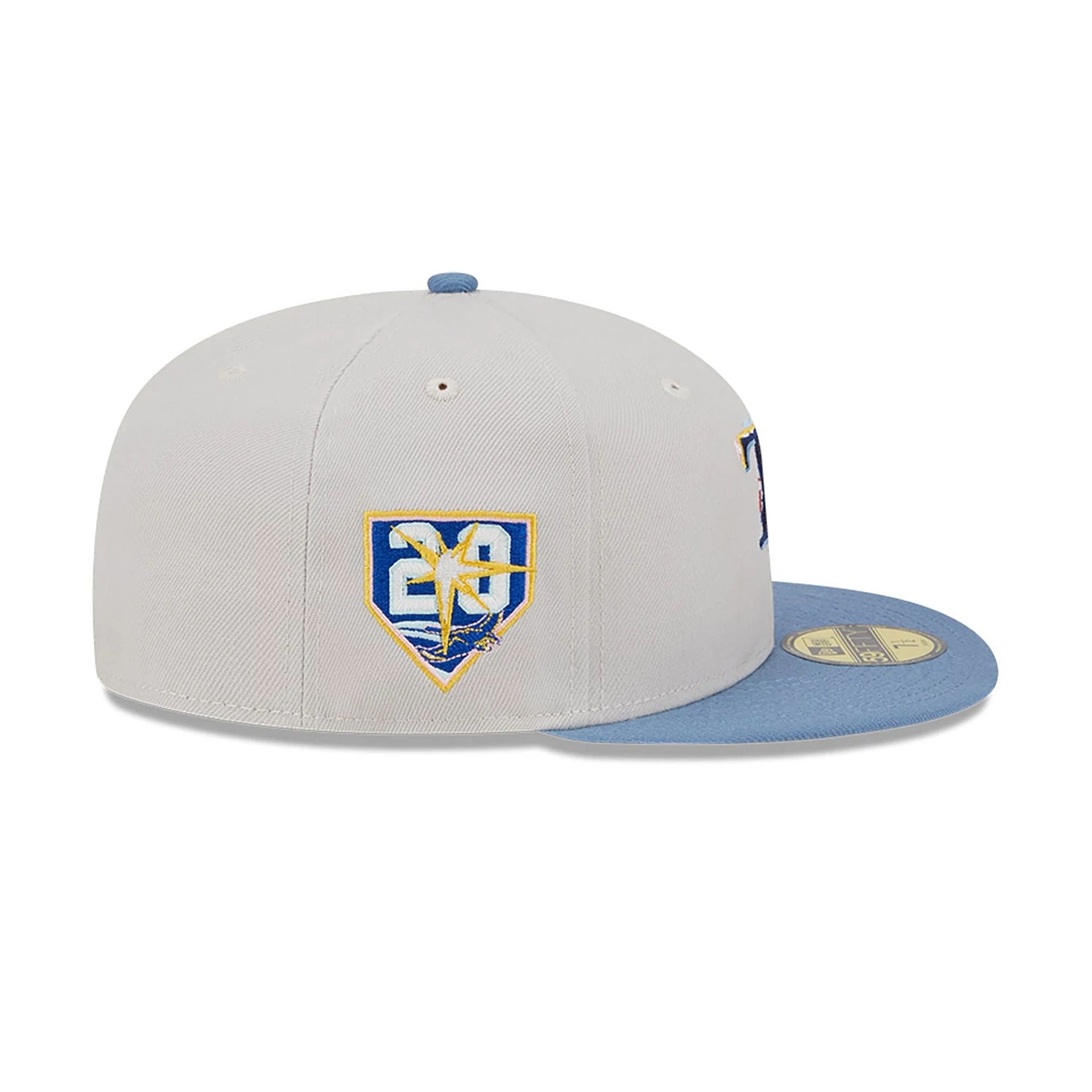 This is a Tampa Bay Rays Colour Brush Light Beige 59FIFTY Fitted Cap 7