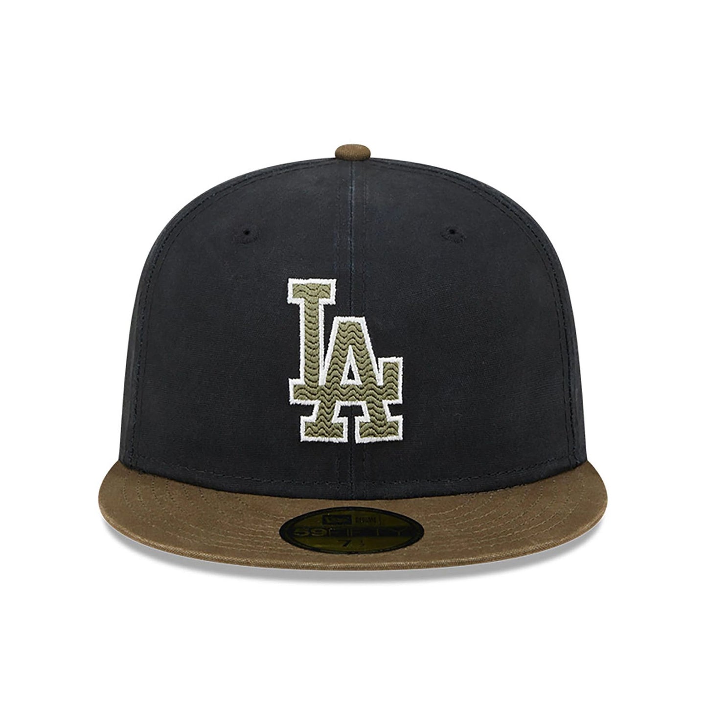 This is a LA Dodgers Quilted Logo Navy 59FIFTY Fitted Cap 3