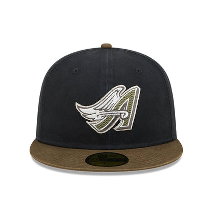 This is a LA Angels Quilted Logo Black 59FIFTY Fitted Cap 5