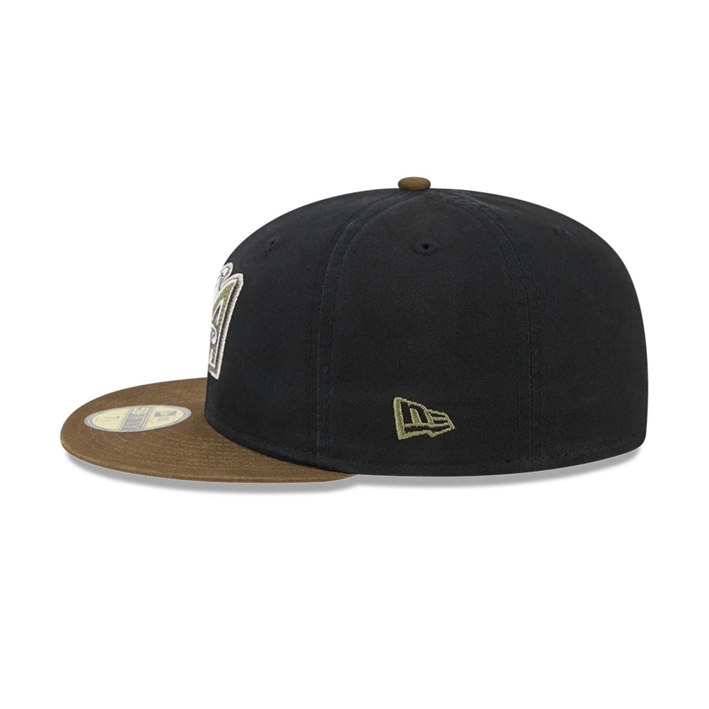 This is a LA Angels Quilted Logo Black 59FIFTY Fitted Cap 7