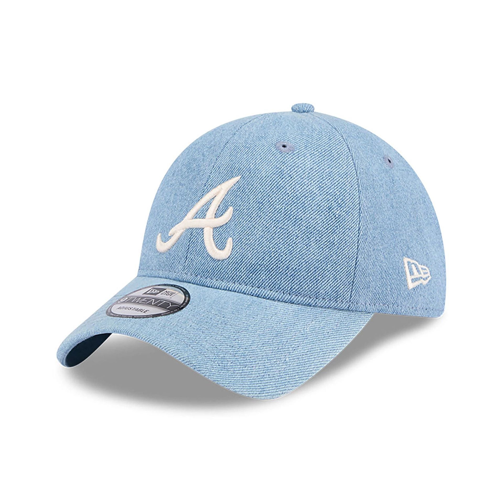 This is a Atlanta Braves Washed Denim Light Blue 9TWENTY Adjustable Cap 1