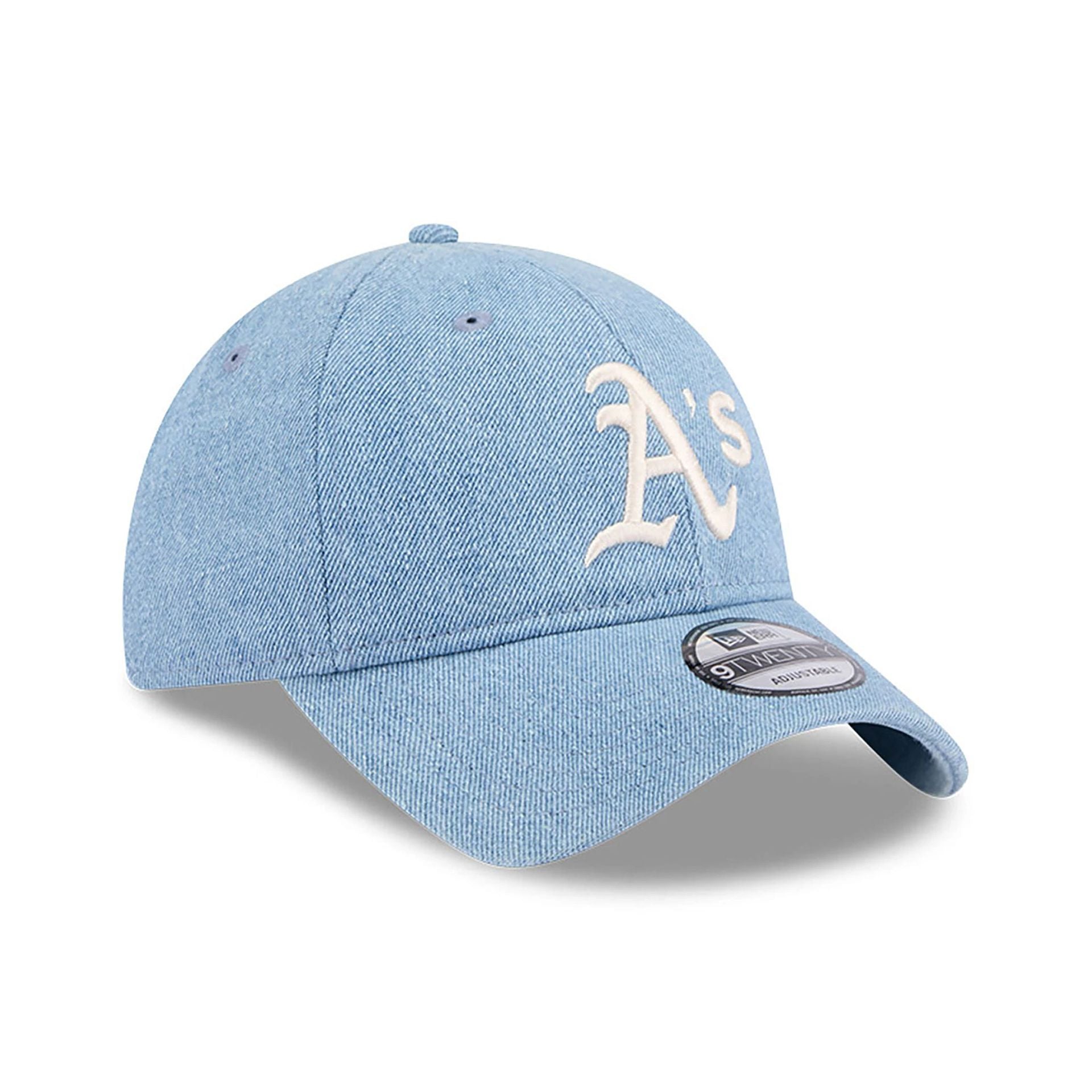 This is a Oakland Athletics Washed Denim Light Blue 9TWENTY Adjustable Cap 3