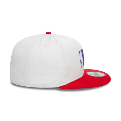 This is a NBA Logo Paris 2024 White 9FIFTY Snapback Cap 7