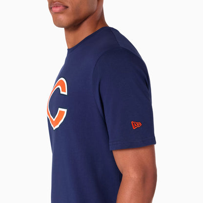 The Male model is wearing Chicago Bears NFL Navy T-Shirt 4