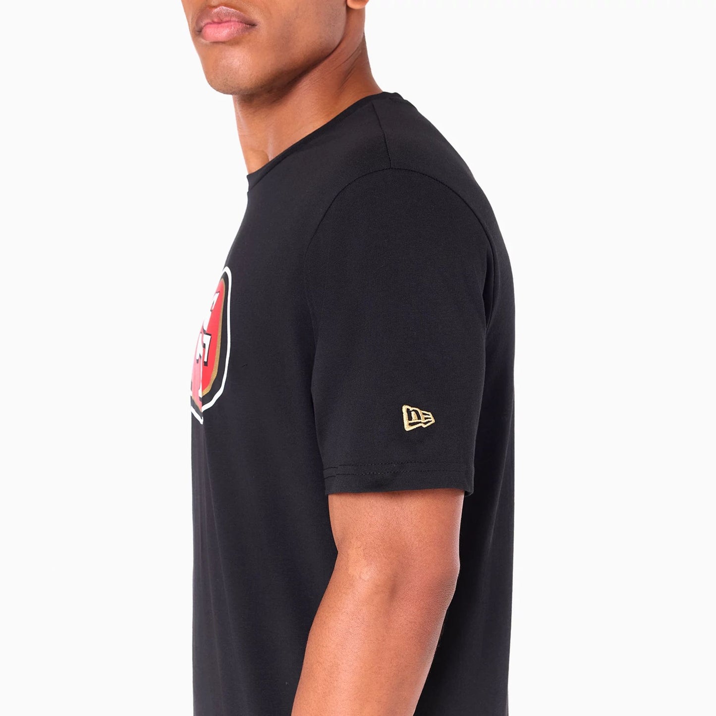 The Male model is wearing San Francisco 49ers NFL Black T-Shirt 4