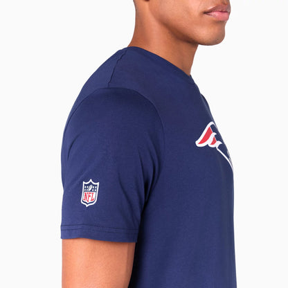 The Male model is wearing New England Patriots NFL Navy T-Shirt 4