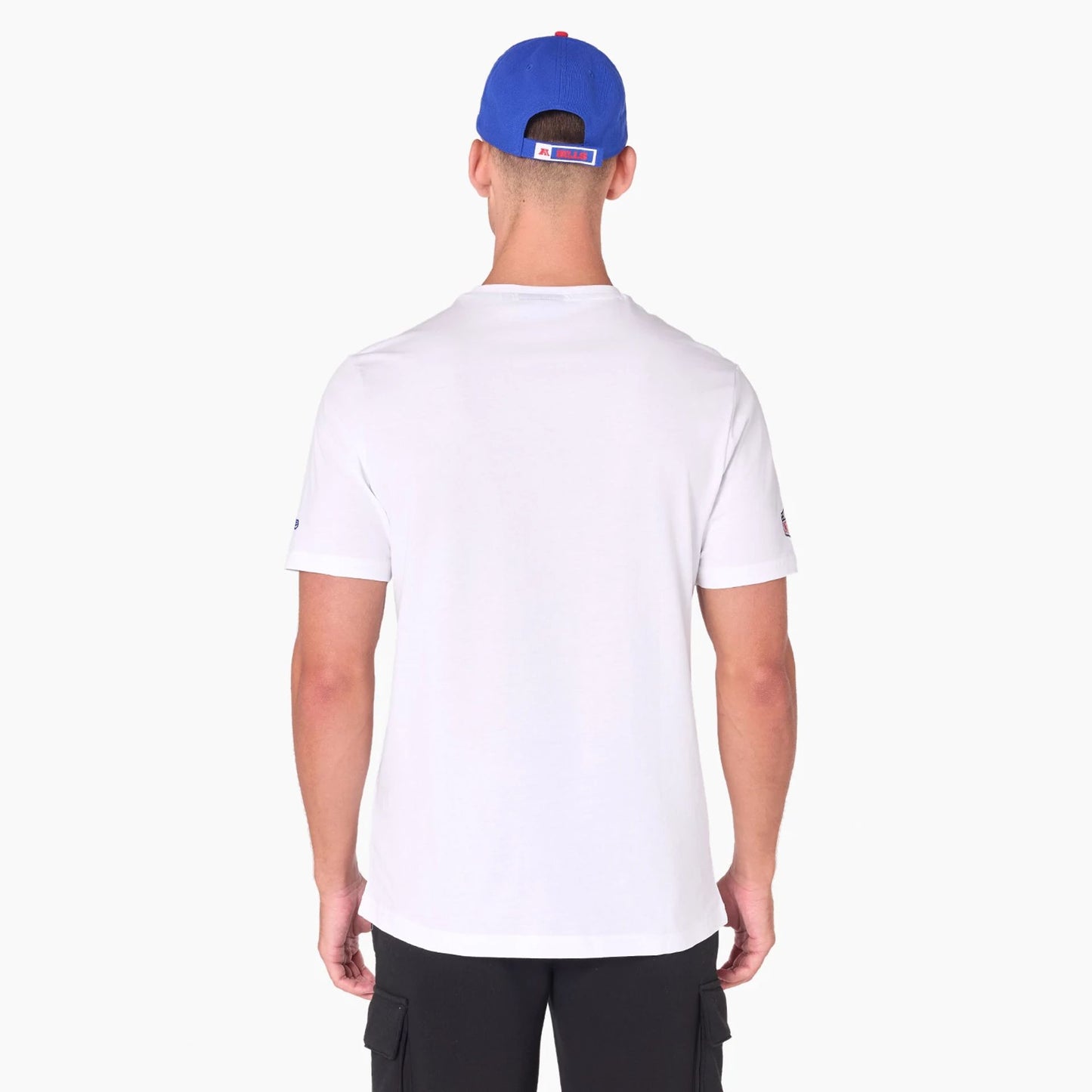 The Male model is wearing Buffalo Bills NFL White T-Shirt 7