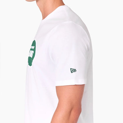 The Male model is wearing New York Jets NFL White T-Shirt 5