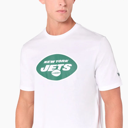 The Male model is wearing New York Jets NFL White T-Shirt 3