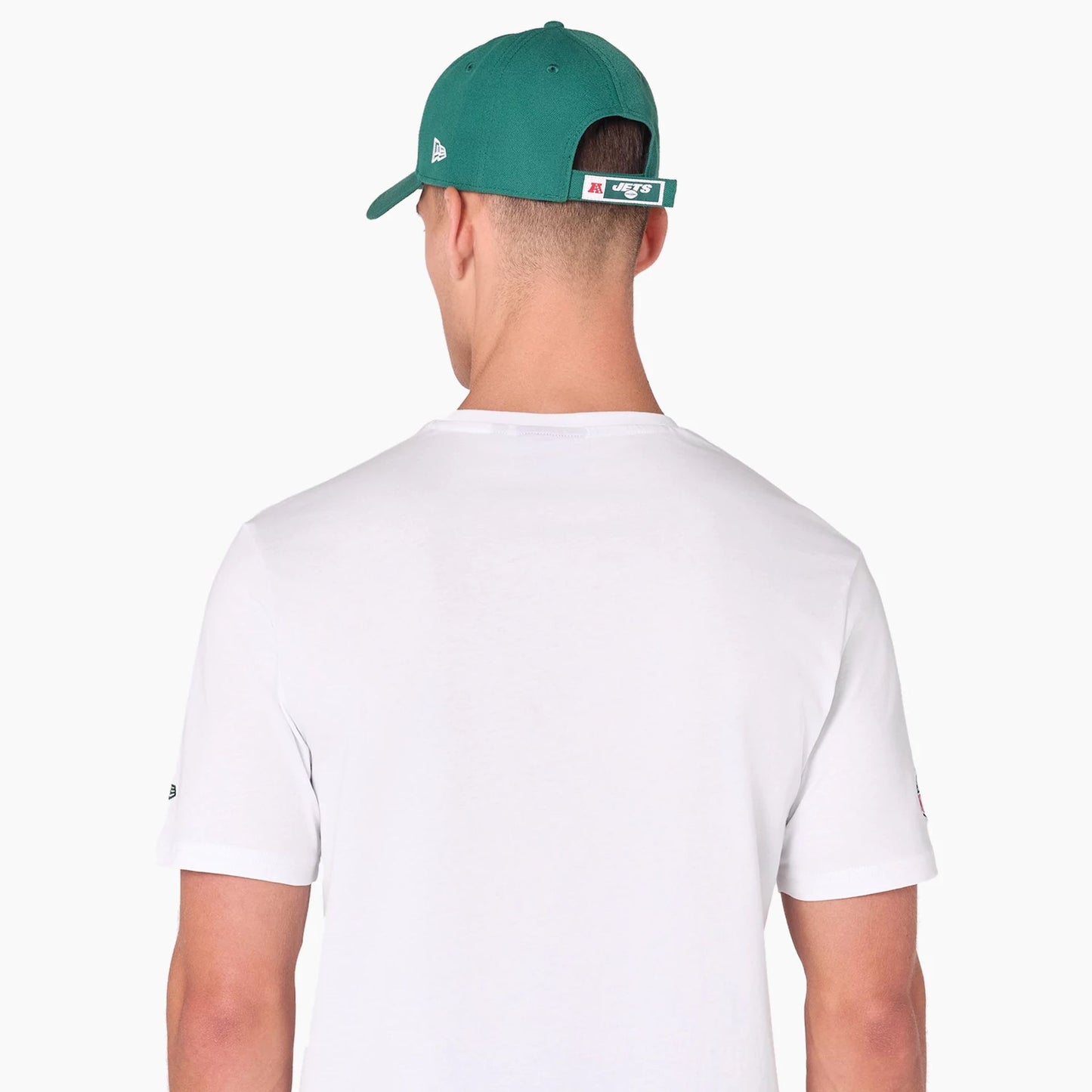 The Male model is wearing New York Jets NFL White T-Shirt 6