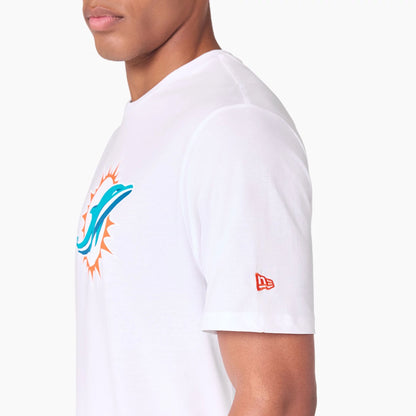 The Male model is wearing Miami Dolphins NFL White T-Shirt 5