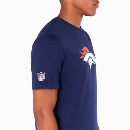 The Male model is wearing Denver Broncos NFL Navy T-Shirt 3