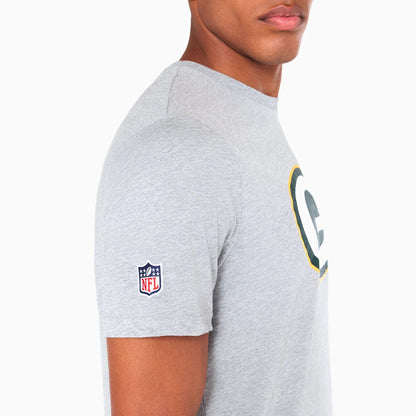 The Male model is wearing Green Bay Packers NFL Grey T-Shirt 3