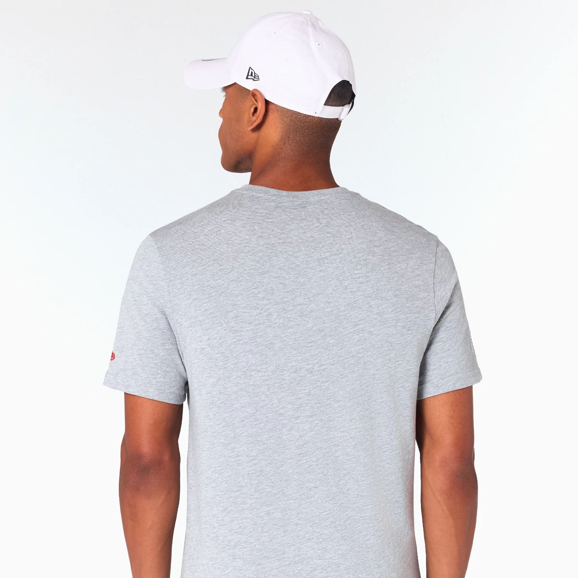 The Male model is wearing NFL Shield Logo NFL Grey T-Shirt 6