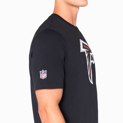 The Male model is wearing Atlanta Falcons NFL Black T-Shirt 3