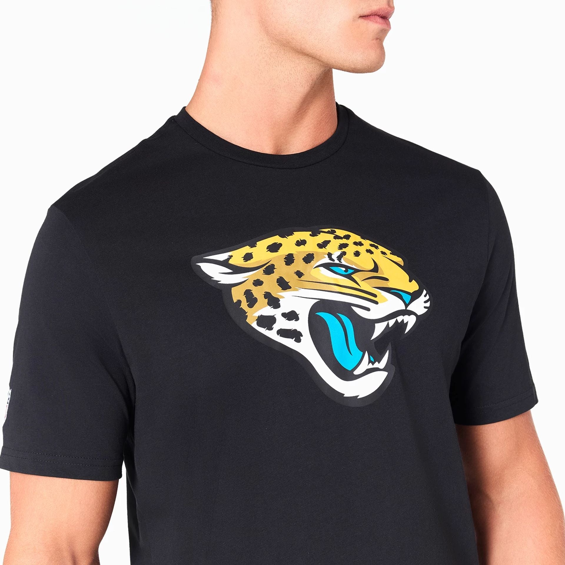 The Male model is wearing Jacksonville Jaguars NFL Black T-Shirt 2