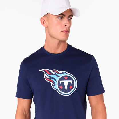 The Male model is wearing Tennessee Titans NFL Navy T-Shirt 3