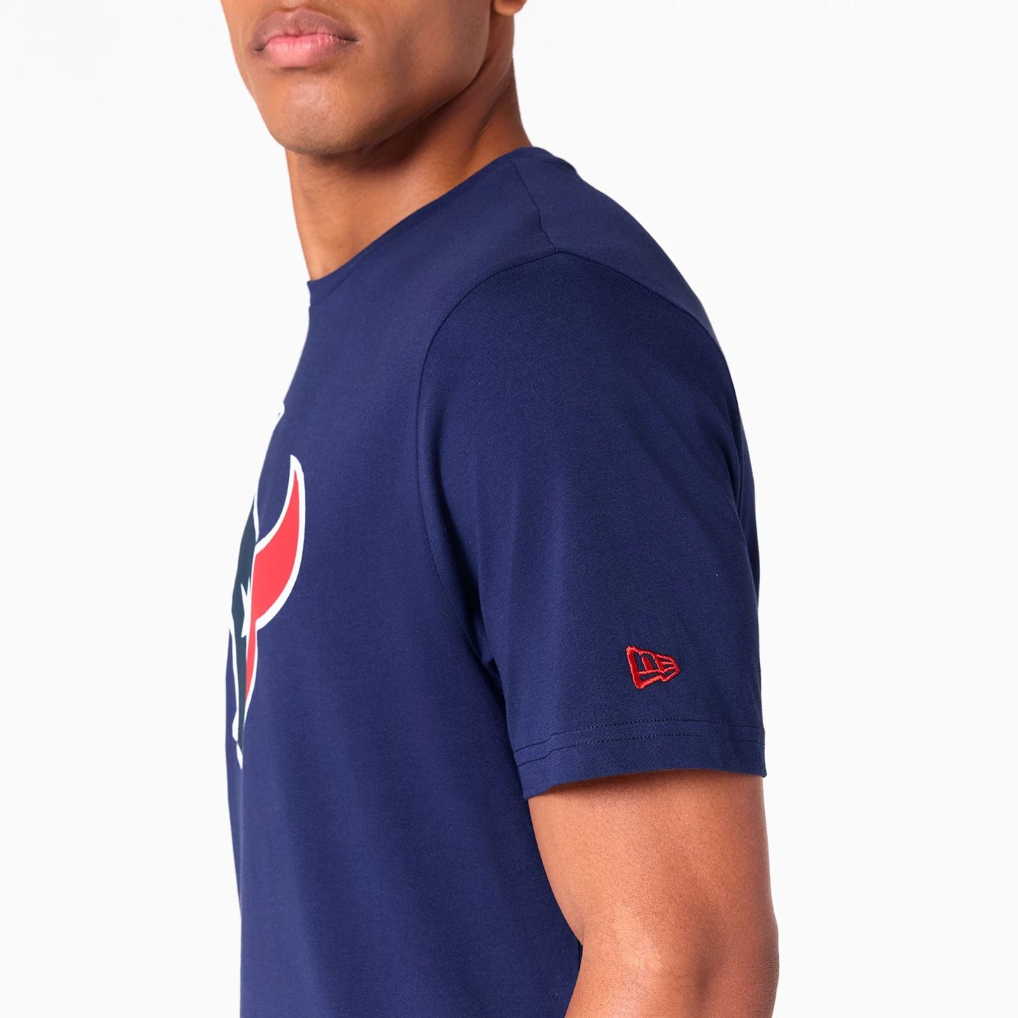 The Male model is wearing Houston Texans NFL Navy T-Shirt 4