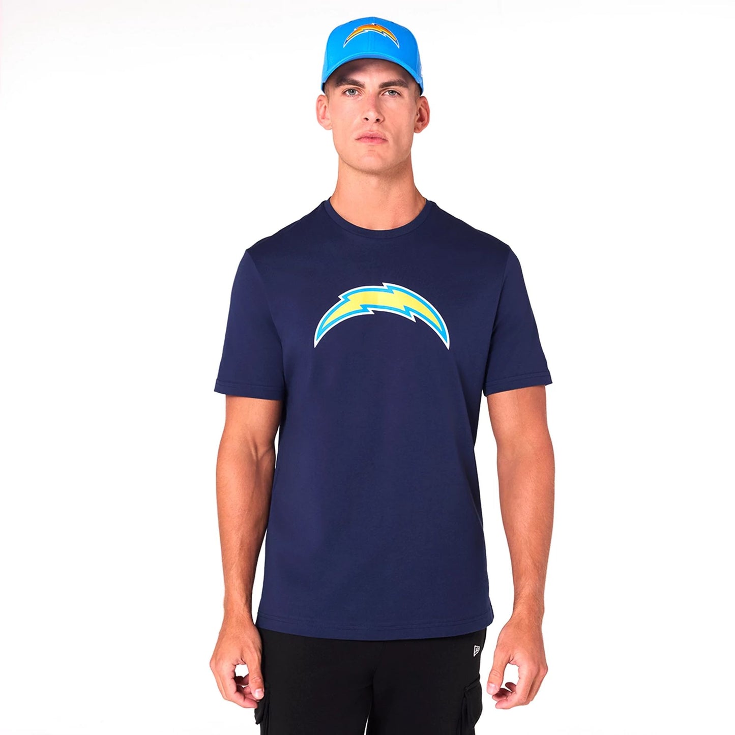 The Male model is wearing LA Chargers NFL Grey T-Shirt 1