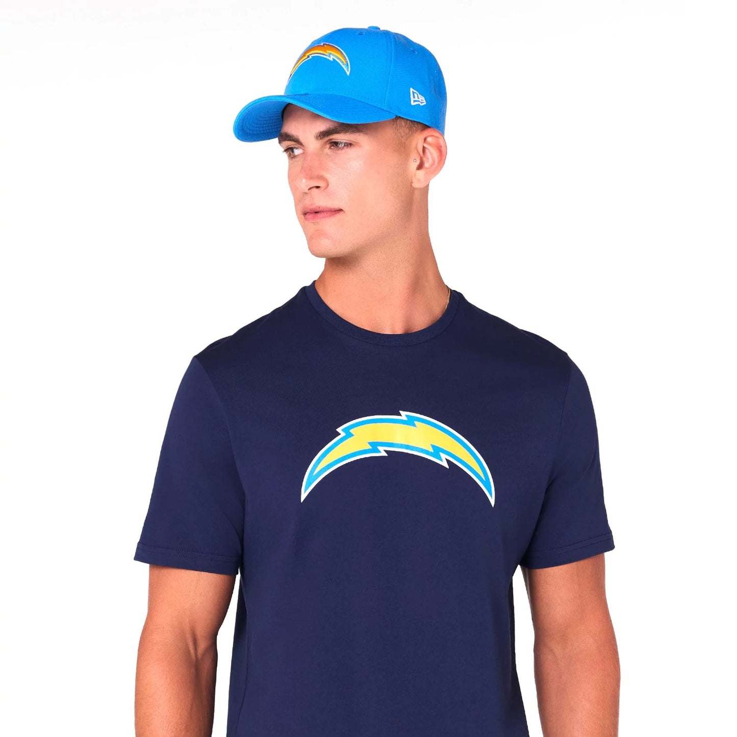 The Male model is wearing LA Chargers NFL Grey T-Shirt 5