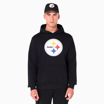 The Male model is wearing Pittsburgh Steelers NFL Black Pullover Hoodie 12