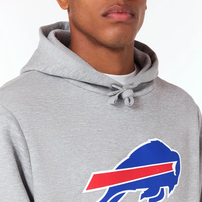 The Male model is wearing Buffalo Bills NFL Grey Pullover Hoodie 3