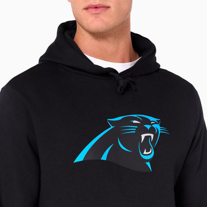 The Male model is wearing Carolina Panthers NFL Black Pullover Hoodie 2