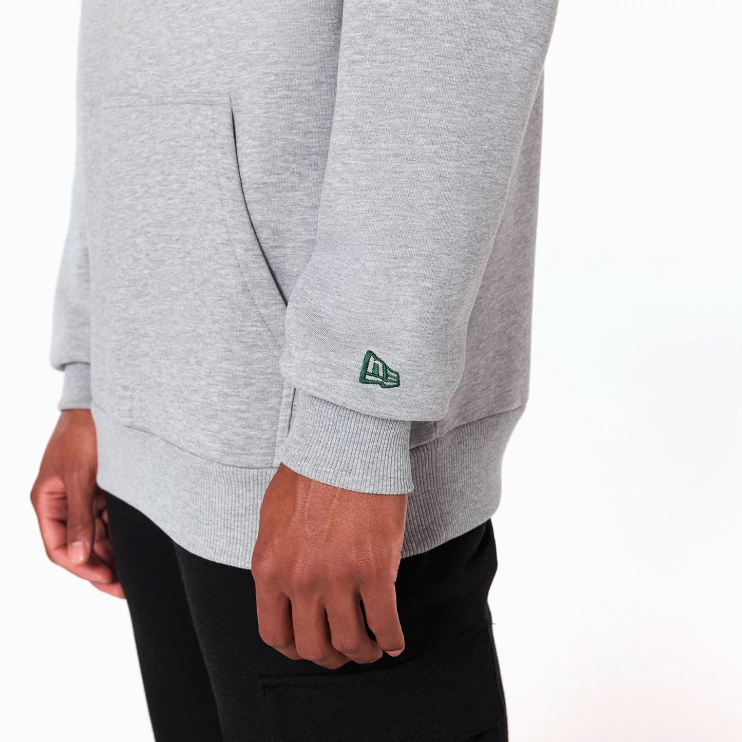 The Male model is wearing Green Bay Packers NFL Grey Pullover Hoodie 6