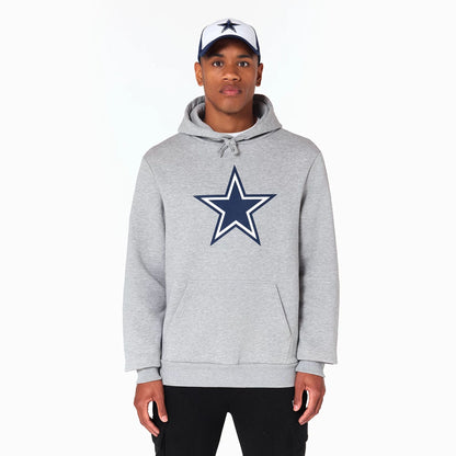 The Male model is wearing Dallas Cowboys NFL Grey Pullover Hoodie 1