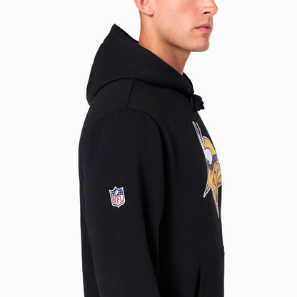 The Male model is wearing Minnesota Vikings NFL Black Pullover Hoodie 6