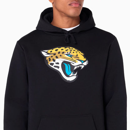 The Male model is wearing Jacksonville Jaguars NFL Black Pullover Hoodie 2