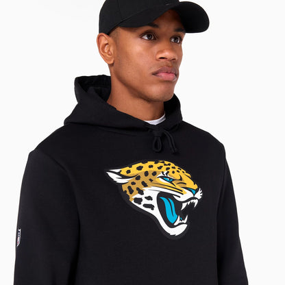 The Male model is wearing Jacksonville Jaguars NFL Black Pullover Hoodie 5