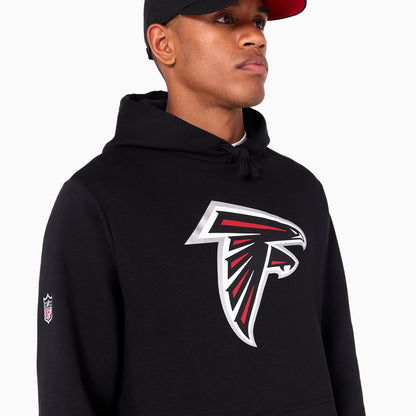 The Male model is wearing Atlanta Falcons NFL Black Pullover Hoodie 4