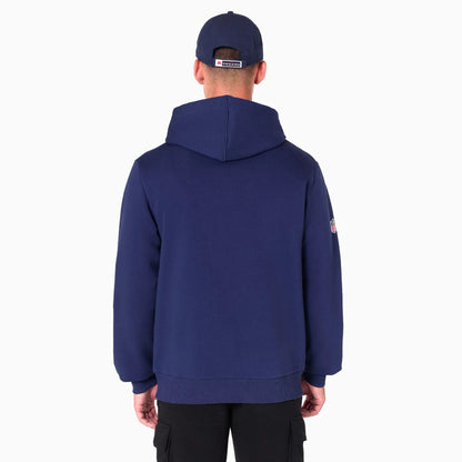 The Male model is wearing Houston Texans NFL Navy Pullover Hoodie 7