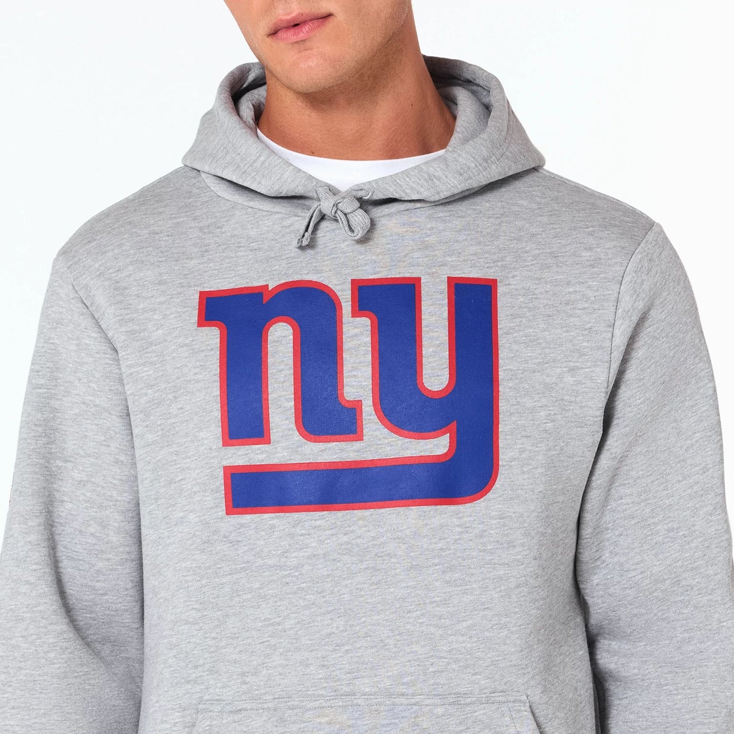 The Male model is wearing New York Giants NFL Grey Pullover Hoodie 2