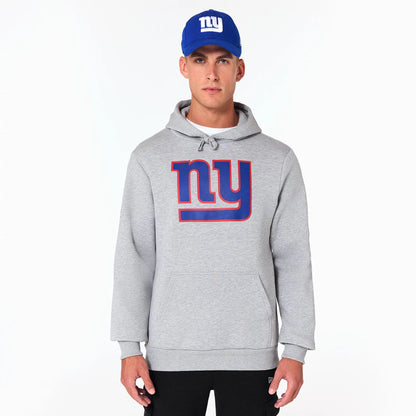 The Male model is wearing New York Giants NFL Grey Pullover Hoodie 1