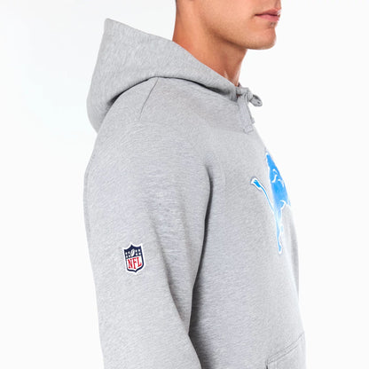 The Male model is wearing Detroit Lions NFL Grey Pullover Hoodie 2