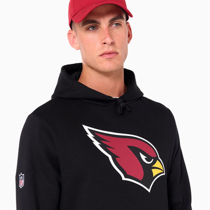 The Male model is wearing Arizona Cardinals NFL Black Pullover Hoodie 3