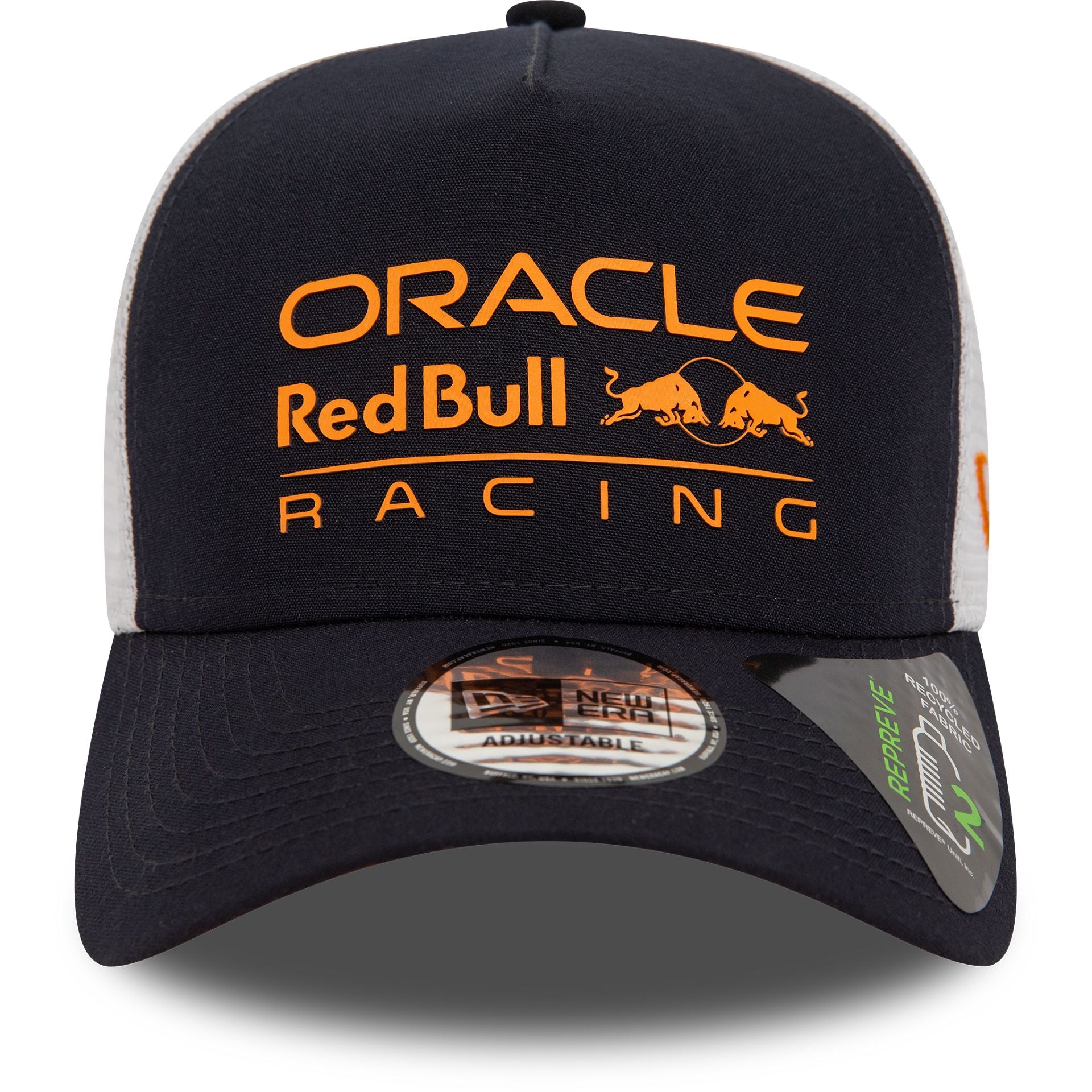 This is a Red Bull Racing Repreve Dark Blue 9FORTY Adjustable E-Frame Trucker Cap 2