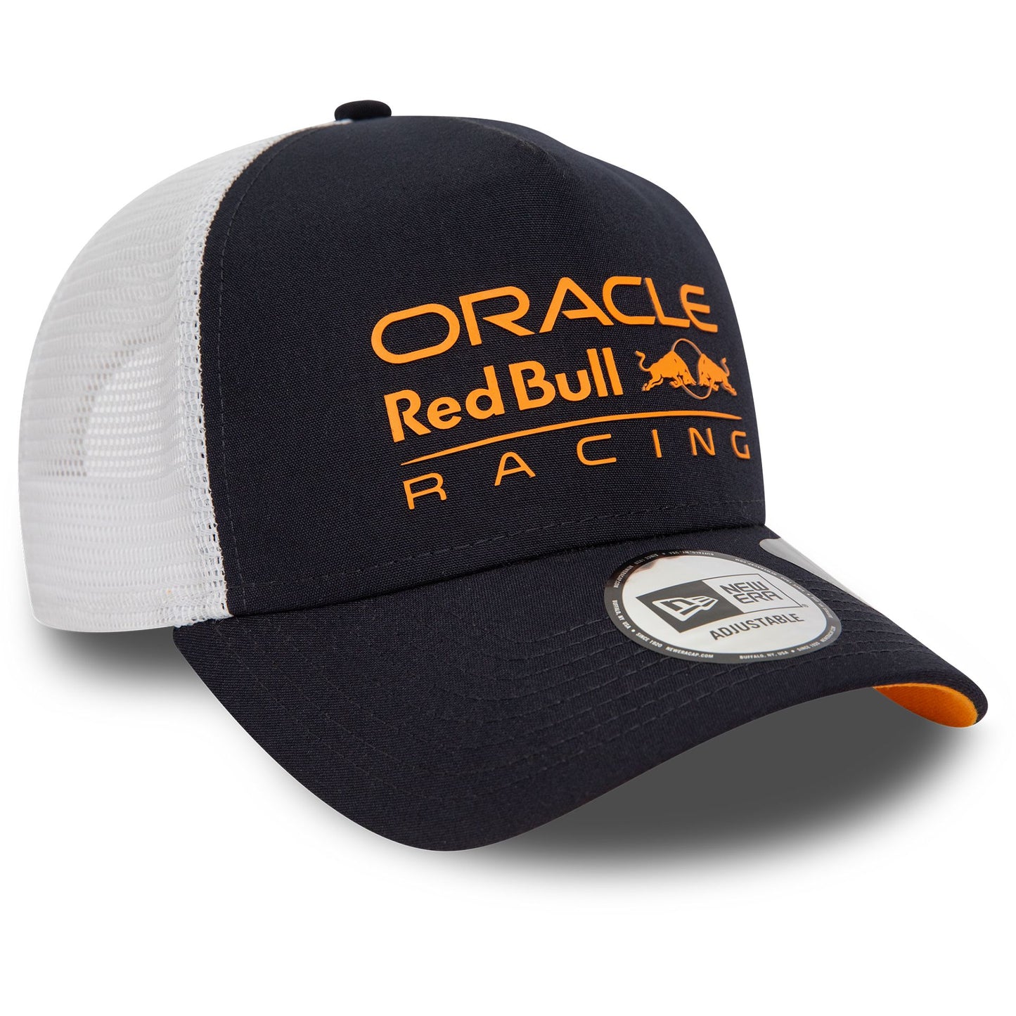 This is a Red Bull Racing Repreve Dark Blue 9FORTY Adjustable E-Frame Trucker Cap 3