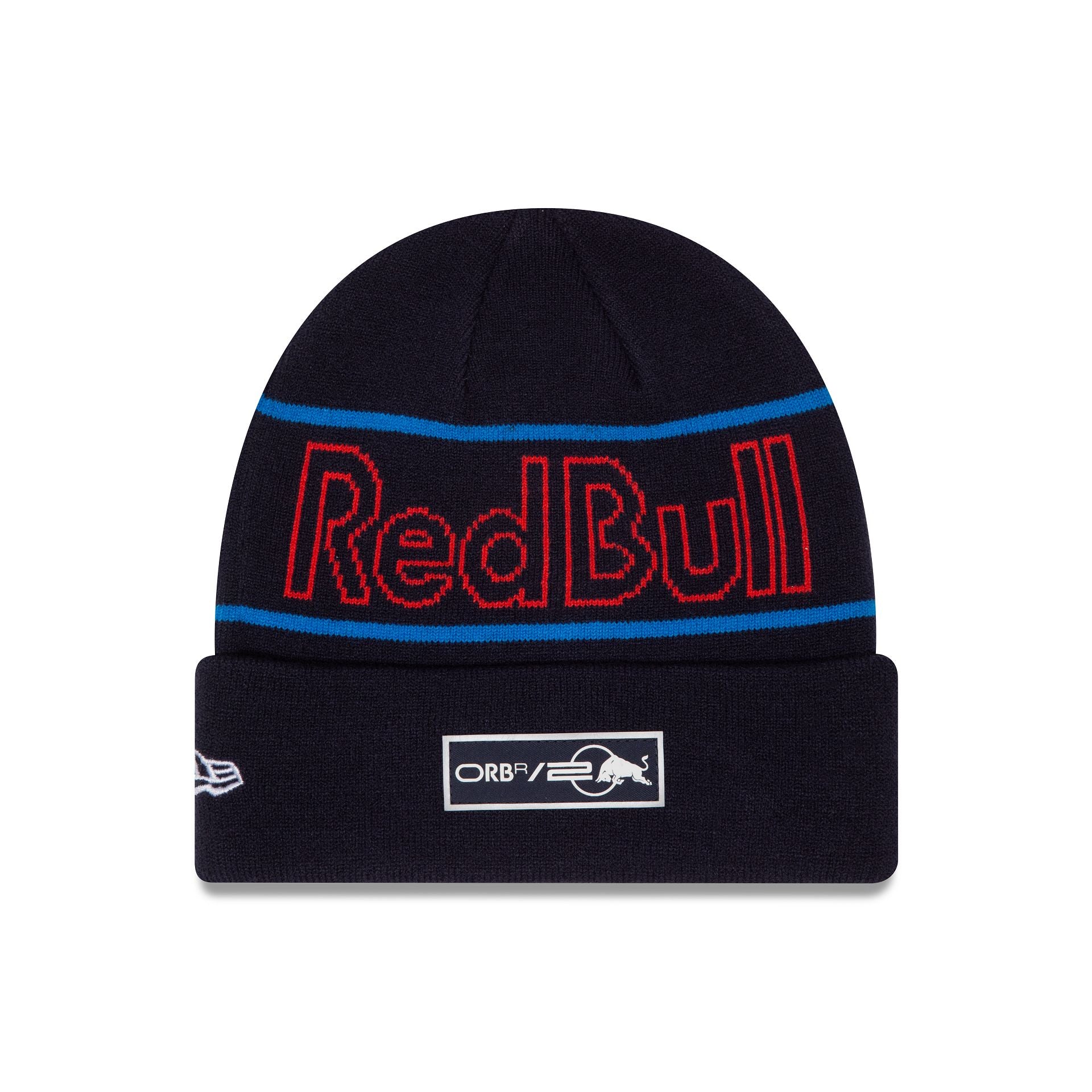 This is a Red Bull Racing Team Dark Blue Cuff Knit Beanie Hat 2