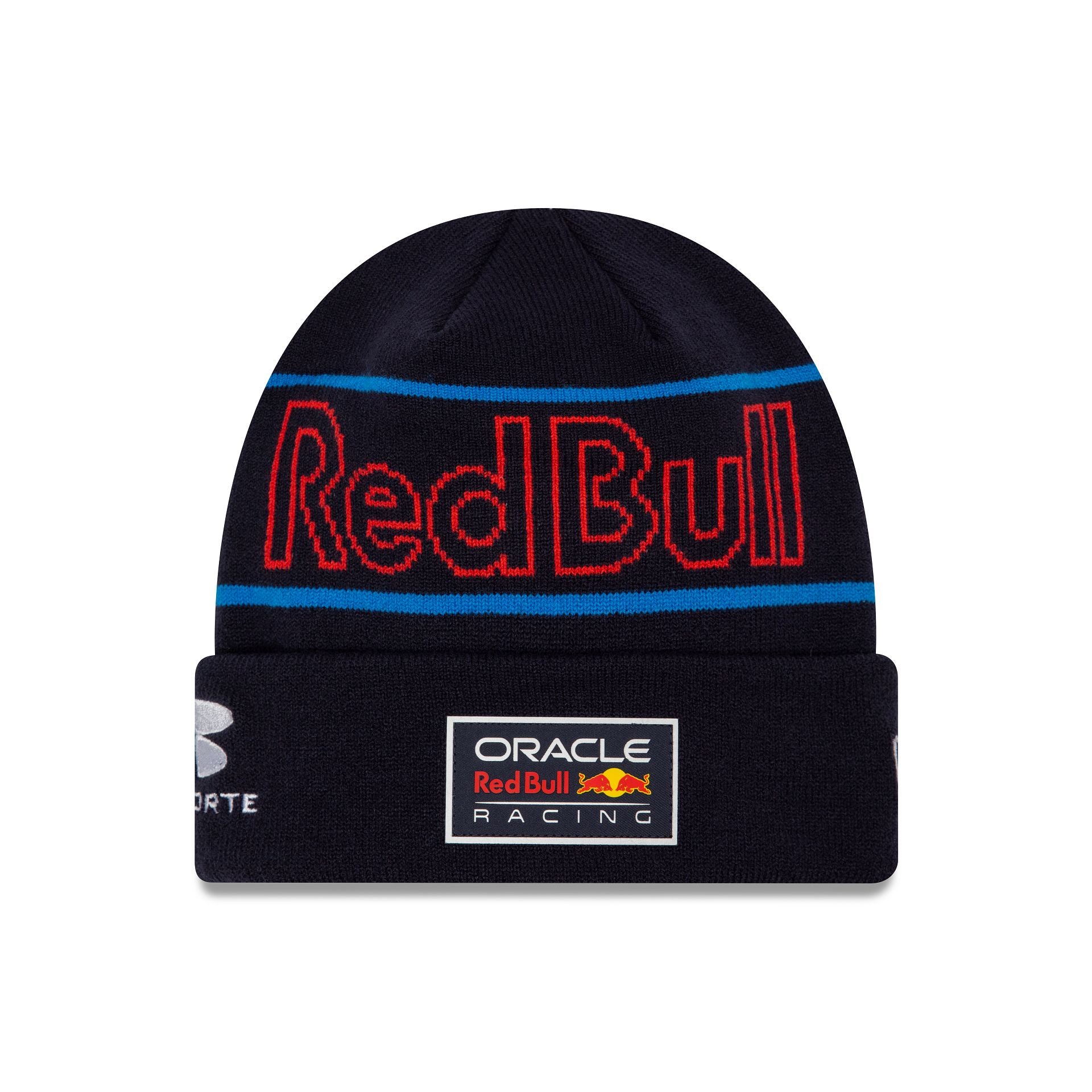 This is a Red Bull Racing Sergio Perez Team Navy Cuff Knit Beanie Hat 1