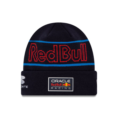 This is a Red Bull Racing Sergio Perez Team Navy Cuff Knit Beanie Hat 1