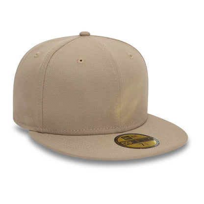 This is a New Era Essential Light Brown 59FIFTY Fitted Cap 3