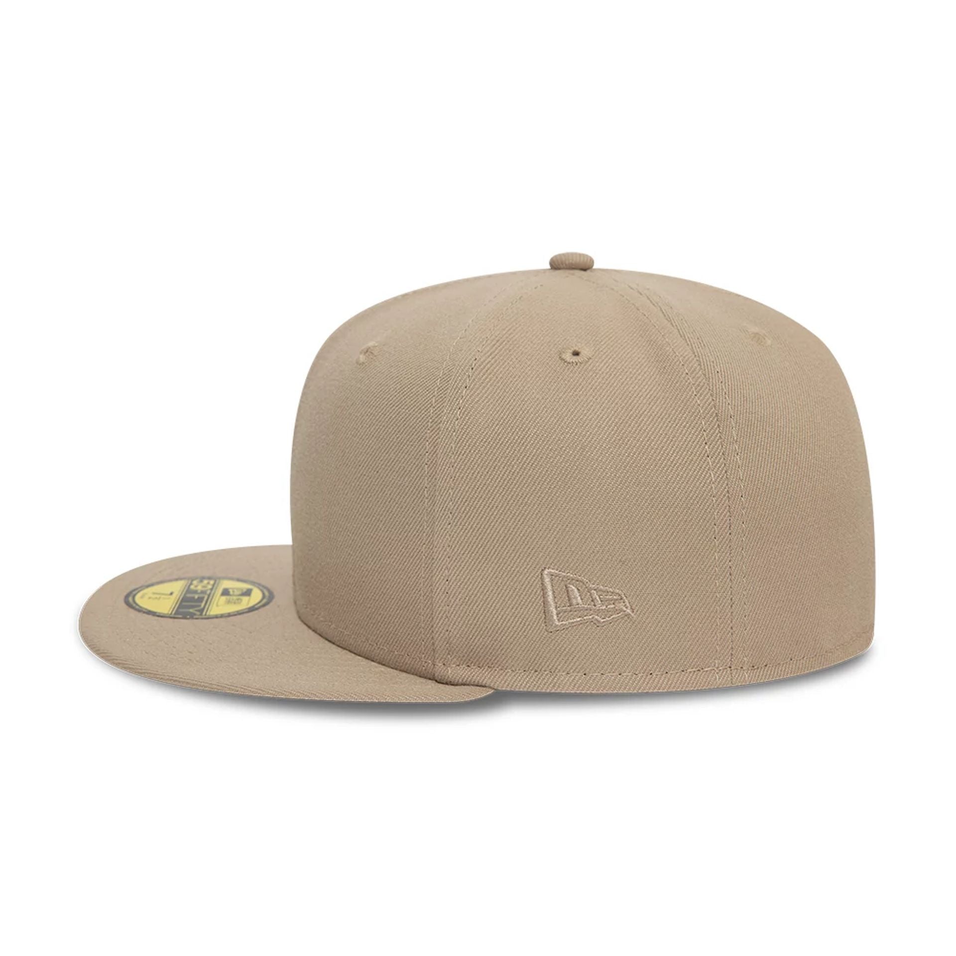 This is a New Era Essential Light Brown 59FIFTY Fitted Cap 6