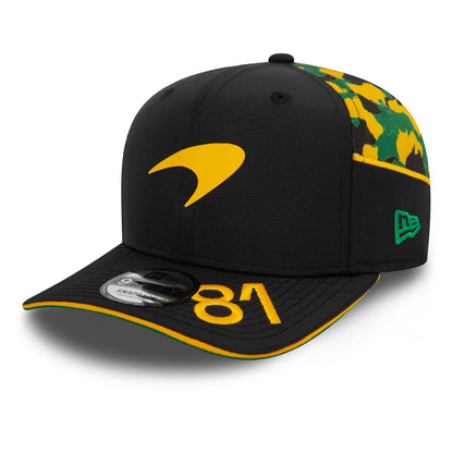 This is a McLaren Racing Oscar Piastri Full Sub Black 9FIFTY Snapback Cap 1