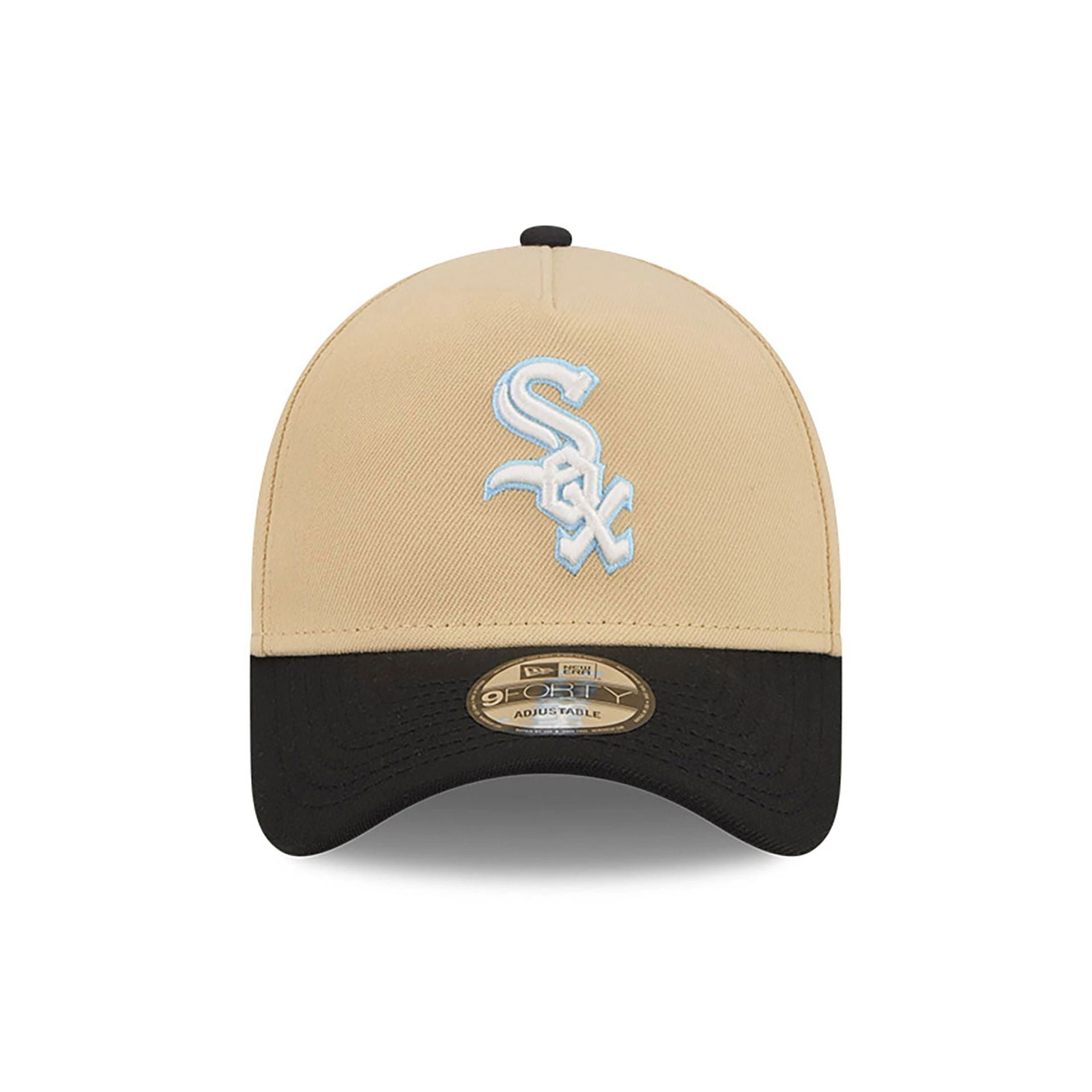 This is a Chicago White Sox City Sidepatch Light Beige 9FORTY A-Frame Adjustable Cap 2