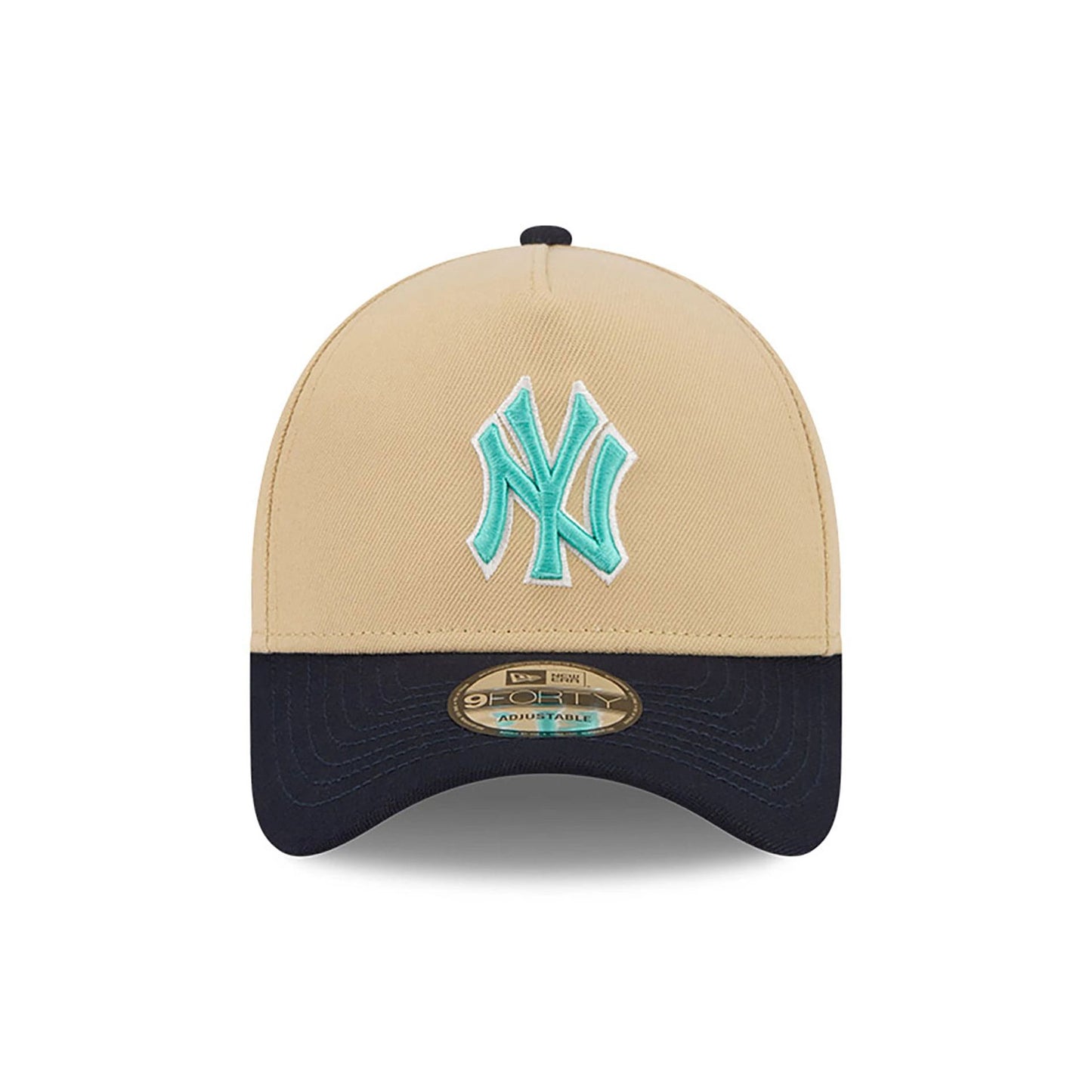 This is a New York Yankees City Sidepatch Light Beige 9FORTY A-Frame Adjustable Cap 3