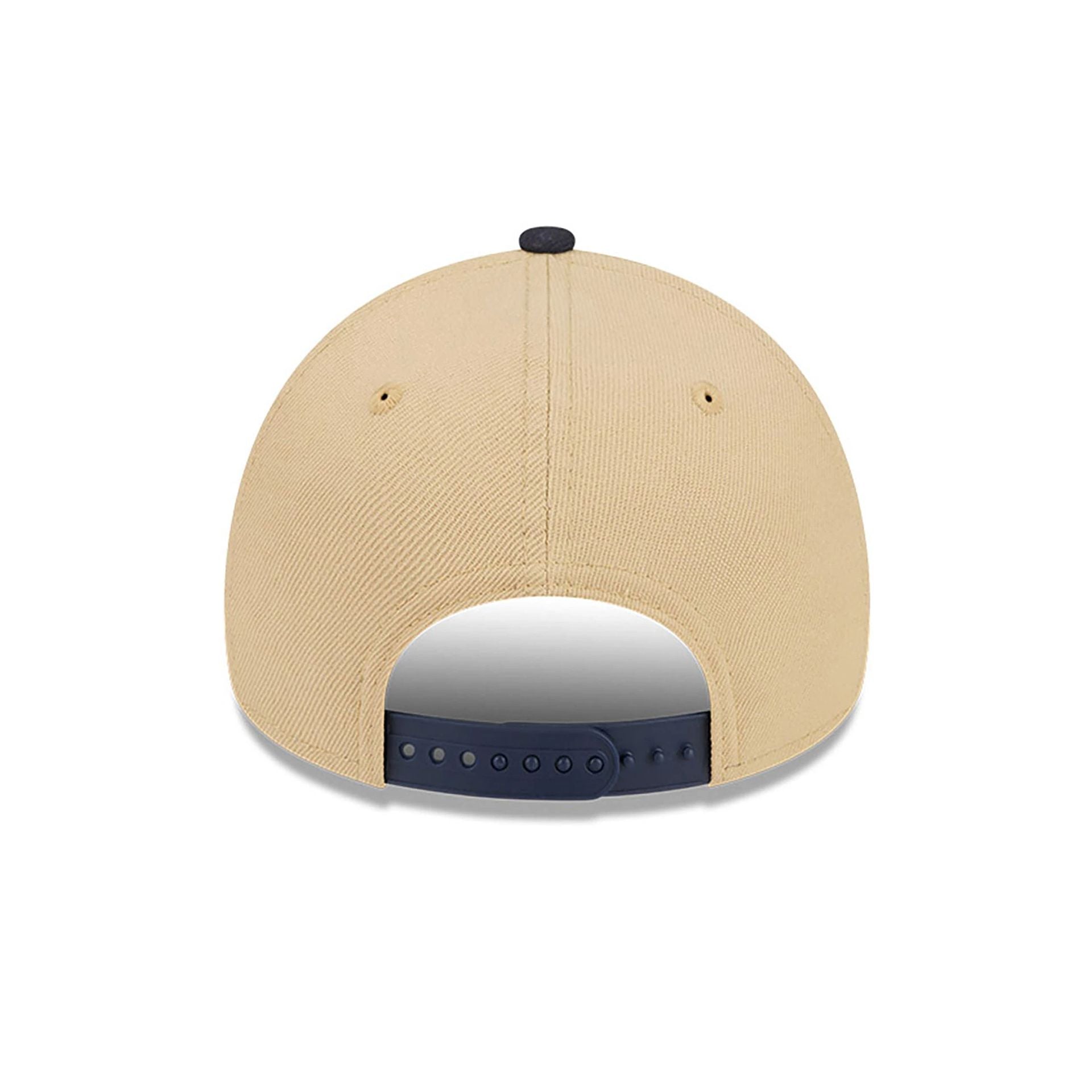 This is a New York Yankees City Sidepatch Light Beige 9FORTY A-Frame Adjustable Cap 5